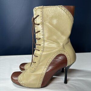 M.C. ; Power Brown Victorian Style Lace Up Boots Size 39 (US 8.5)